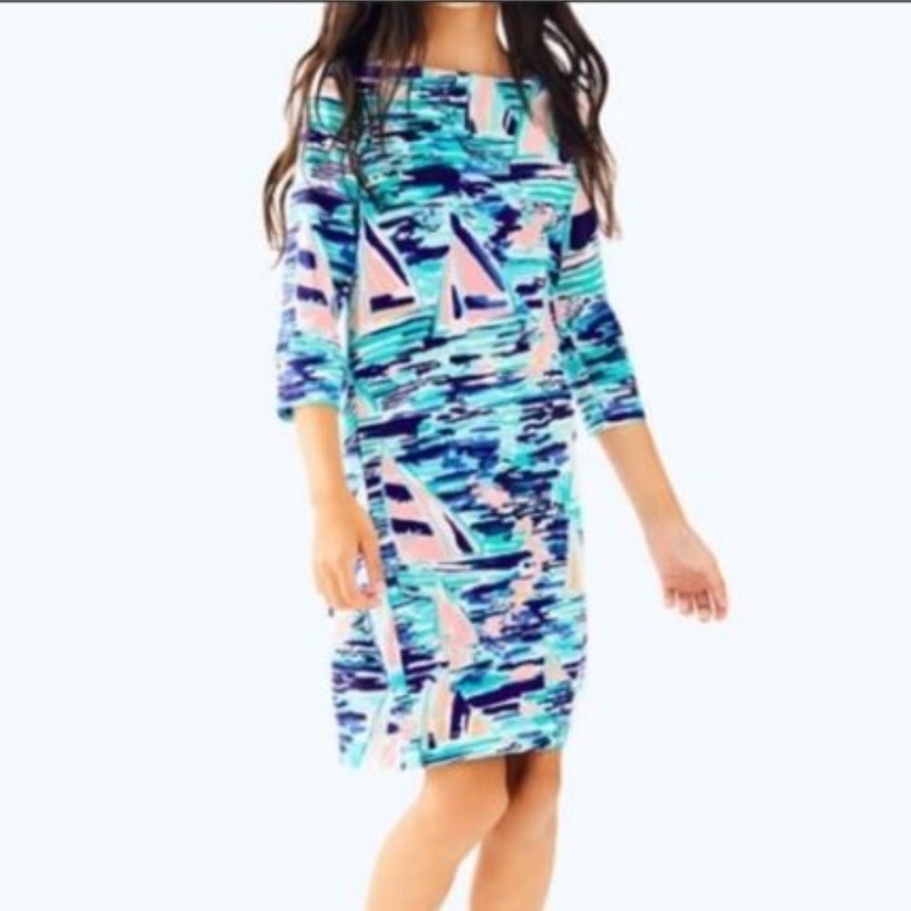 Lilly Pulitzer Mini Sophie Dress size Medium & Large in Multi Pier Pressure EUC
